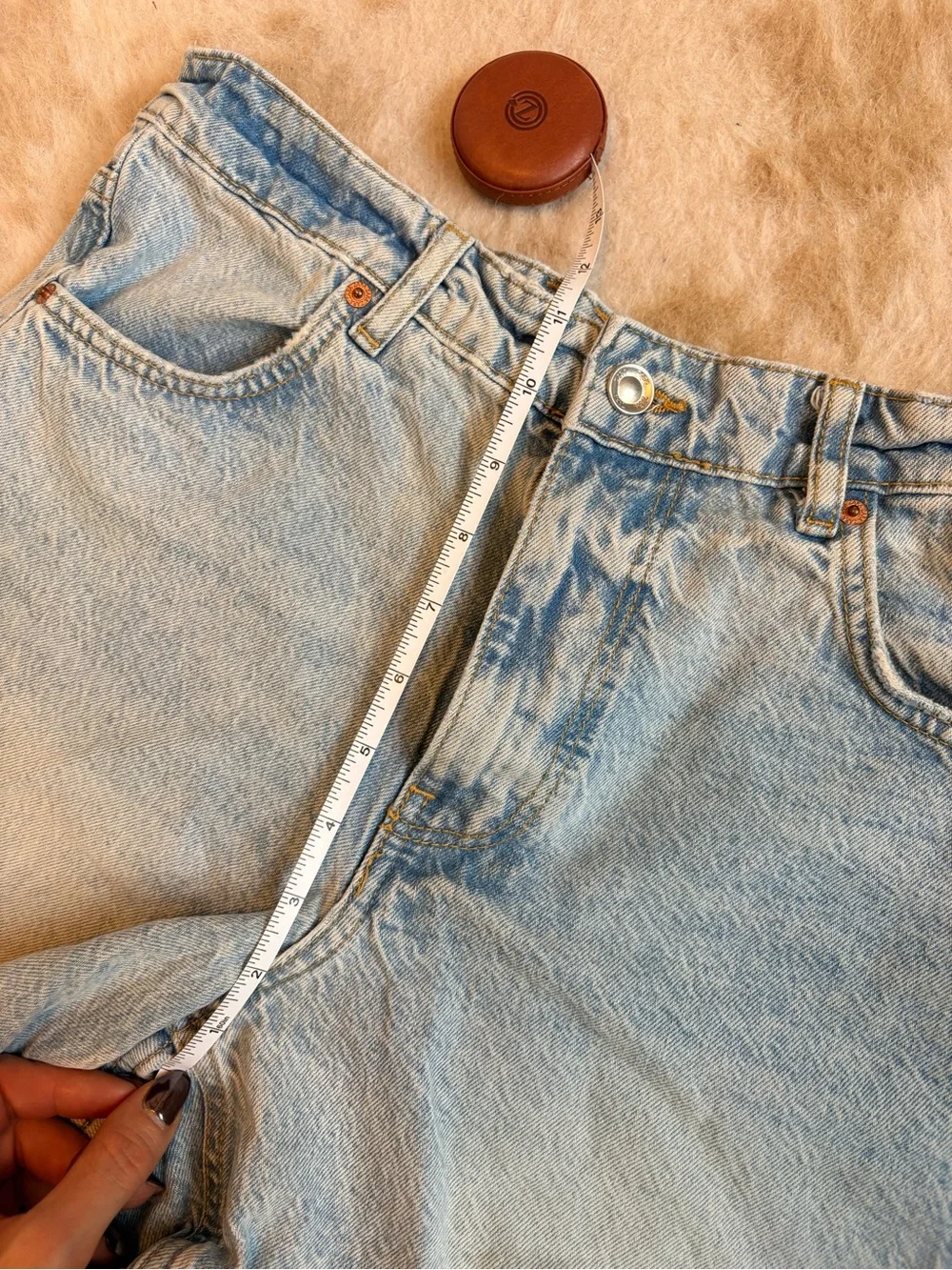 Zara Vintage Light Wash Denim Shorts